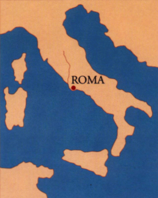 Rom auf der Landkarte